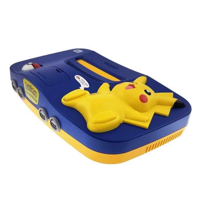 Nintendo 64 Pikachu bleue avec sa manette
