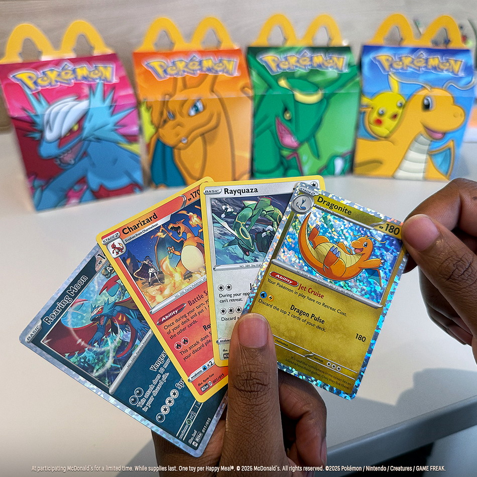 Cartes Pokémon et boîtes Happy Meal McDonald's