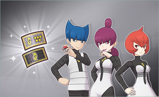 Visuel officiel de la Team Galaxie dans Pokémon Masters EX