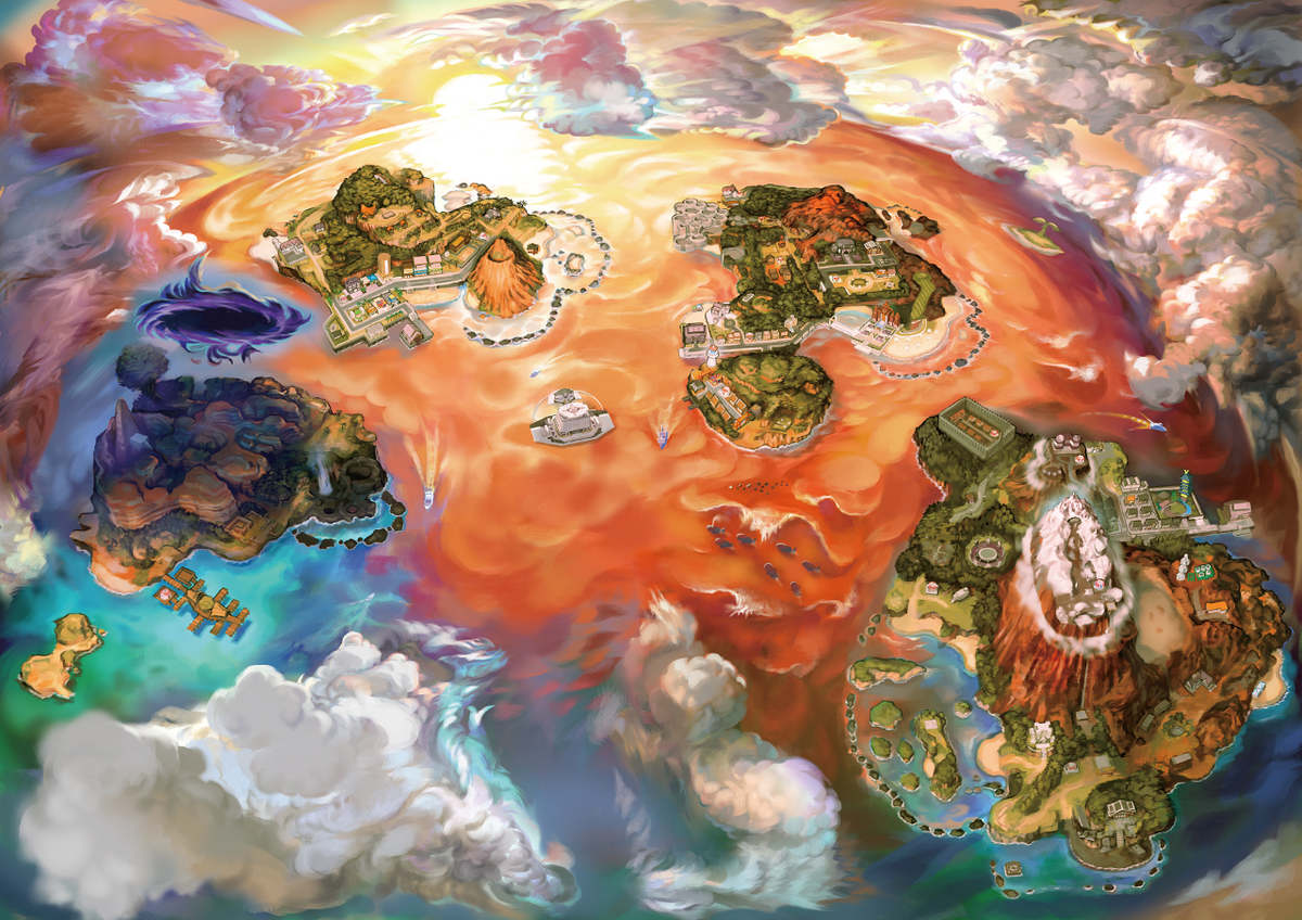 Carte illustrée officielle d’Alola