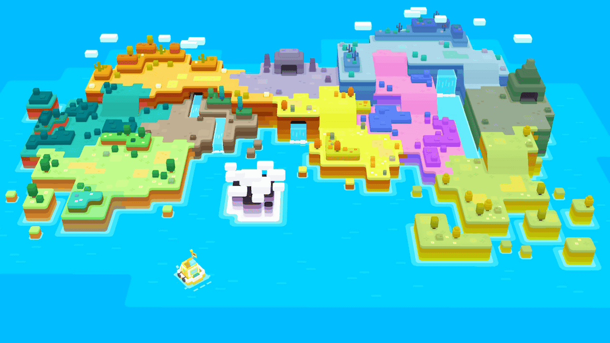 Carte de l’Île Trois-Dés dans Pokémon Quest