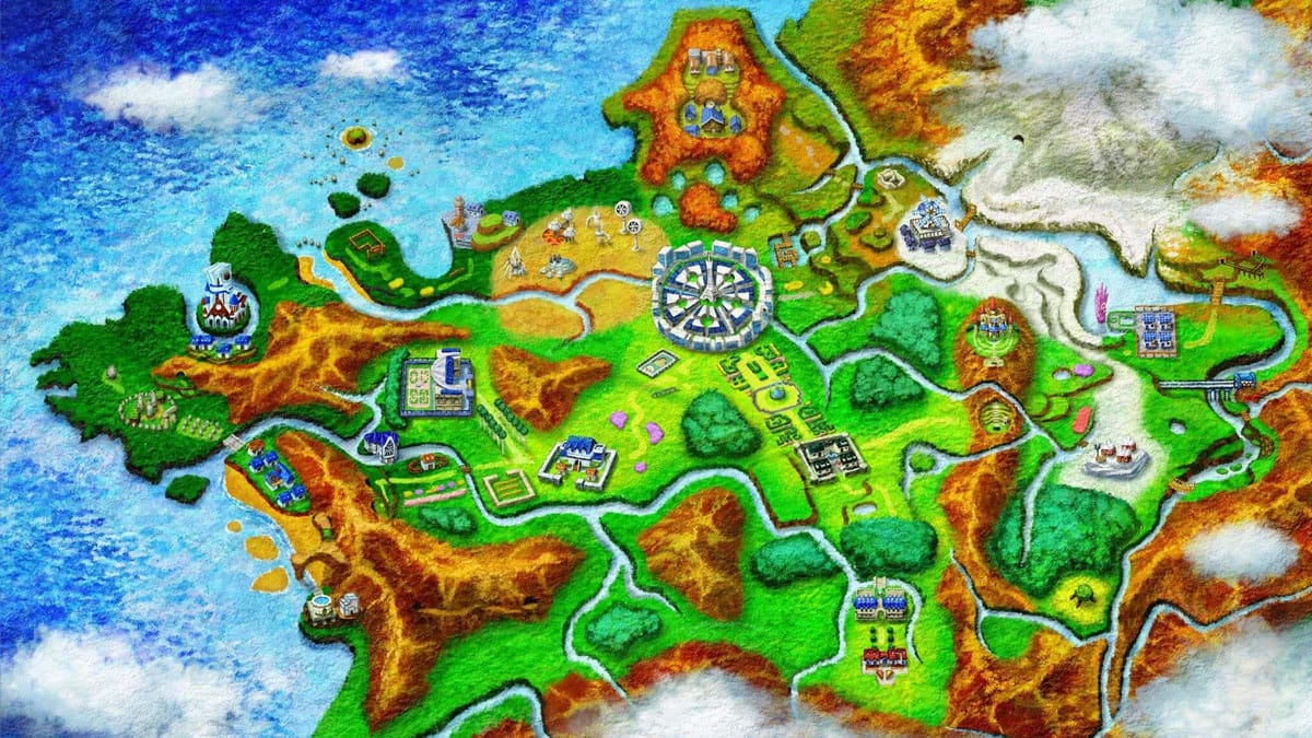 Carte illustrée de Kalos
