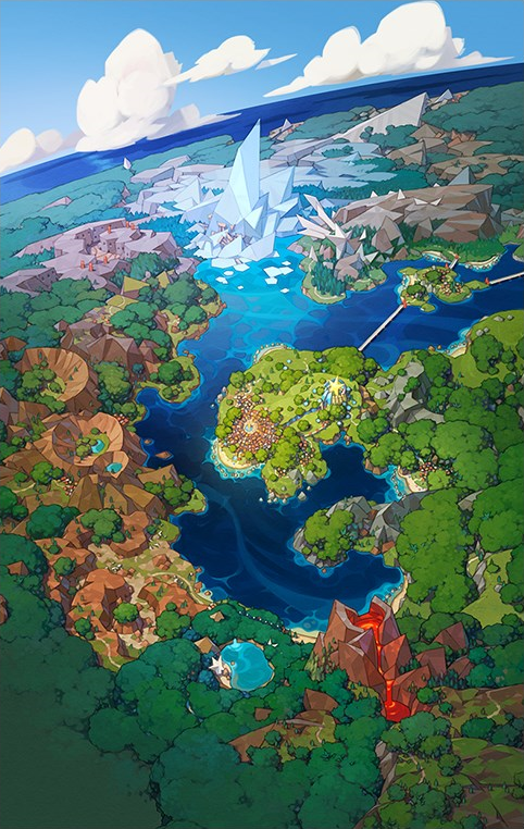 Carte de l’île artificielle de Passio