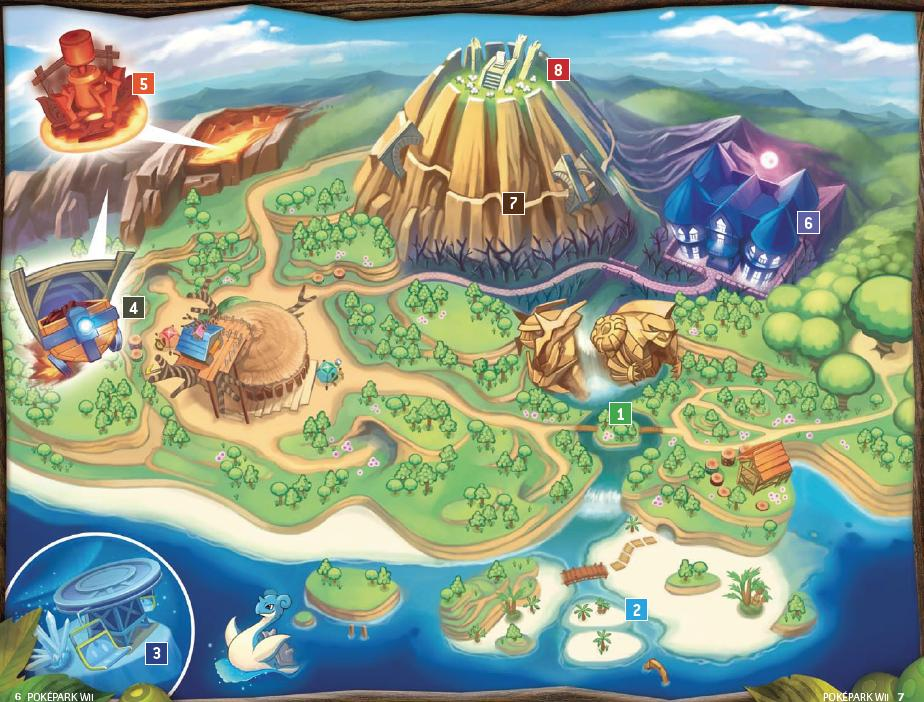 Carte du PokéPark dans PokéPark Wii